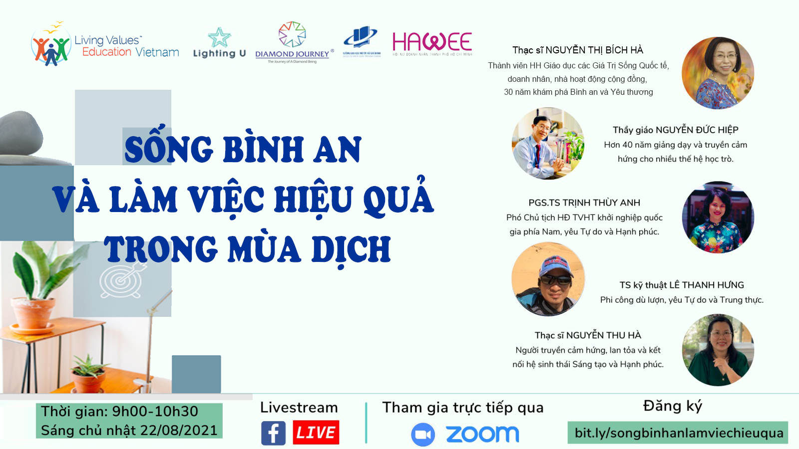 Workshop: Sống bình an và làm việc hiệu quả mùa dịch